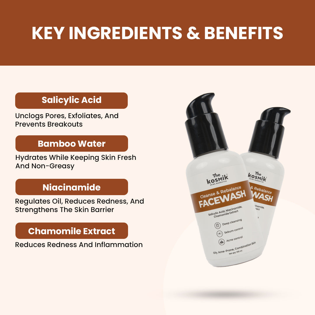 CLEANSE & REBALANCE FACEWASH