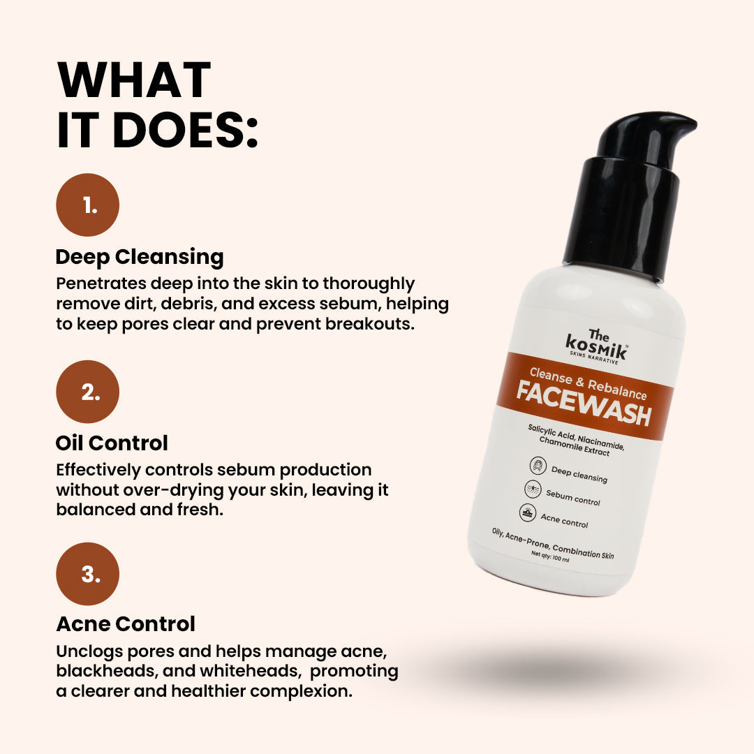 CLEANSE & REBALANCE FACEWASH